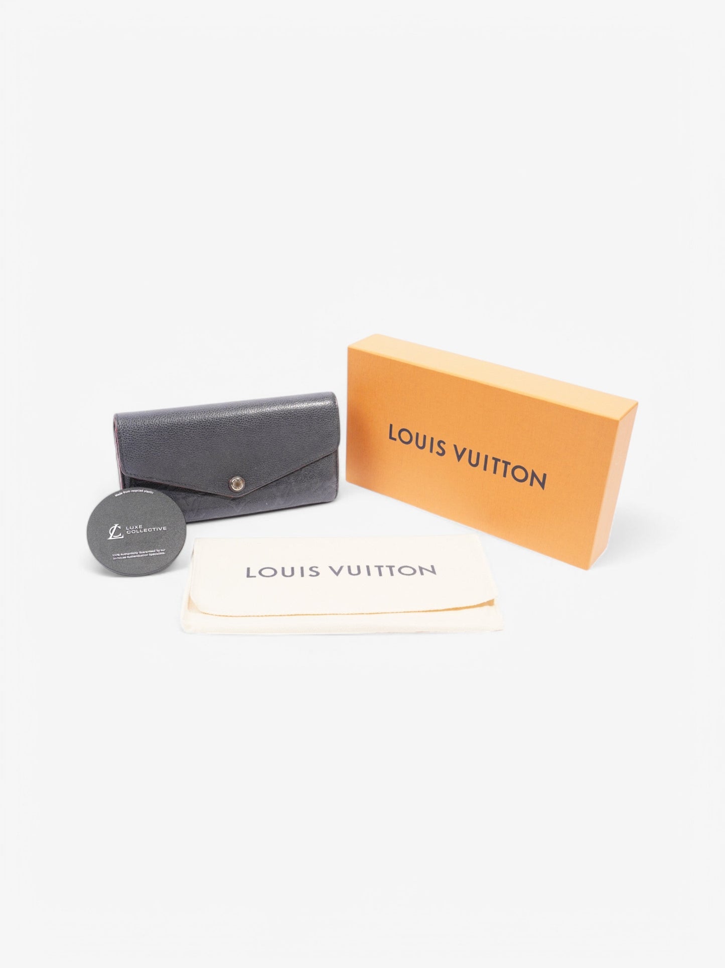 Louis Vuitton Sarah Wallet Black Empreinte Leather