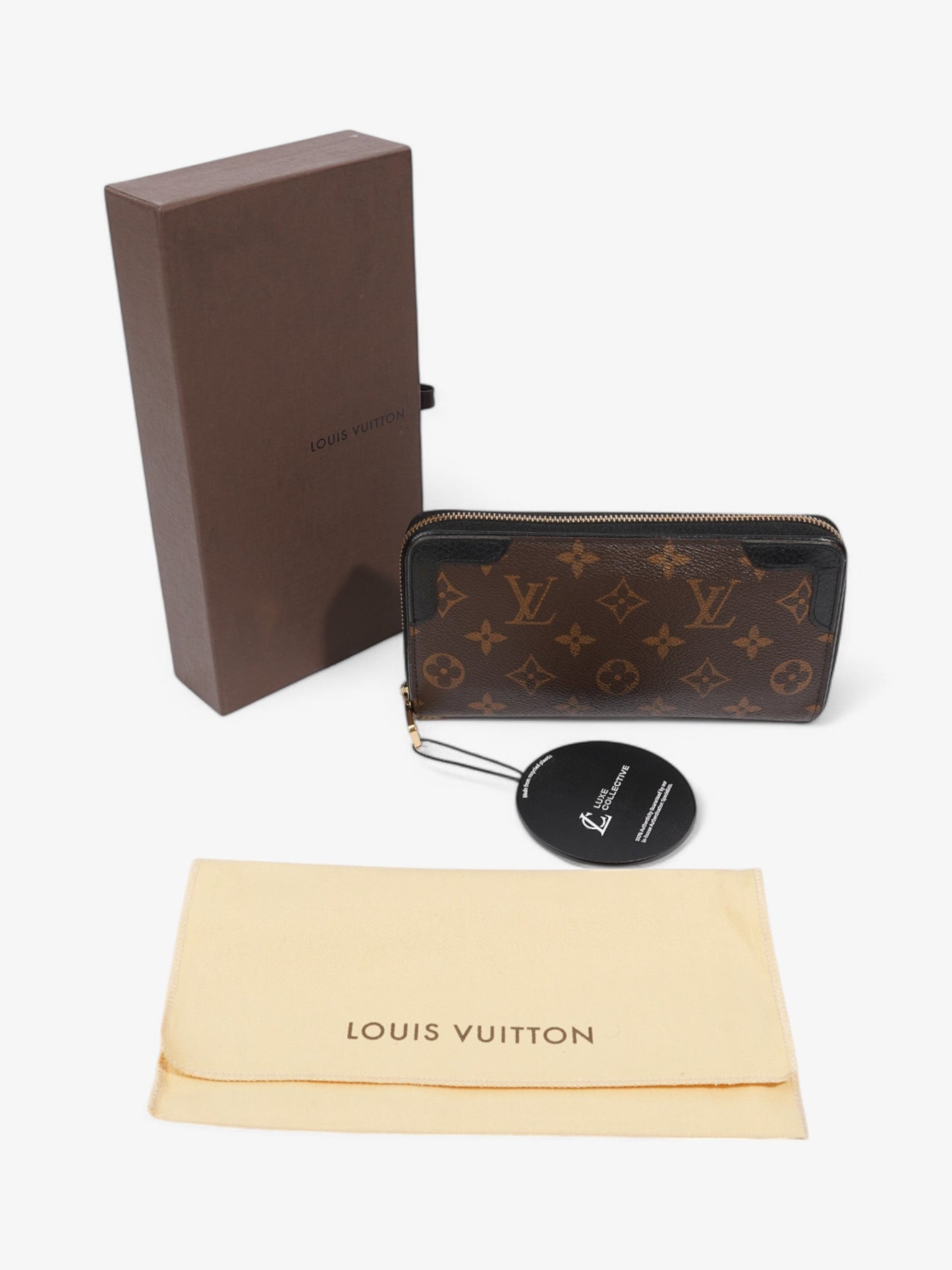 Louis Vuitton Zippy Wallet Monogram / Black Coated Canvas