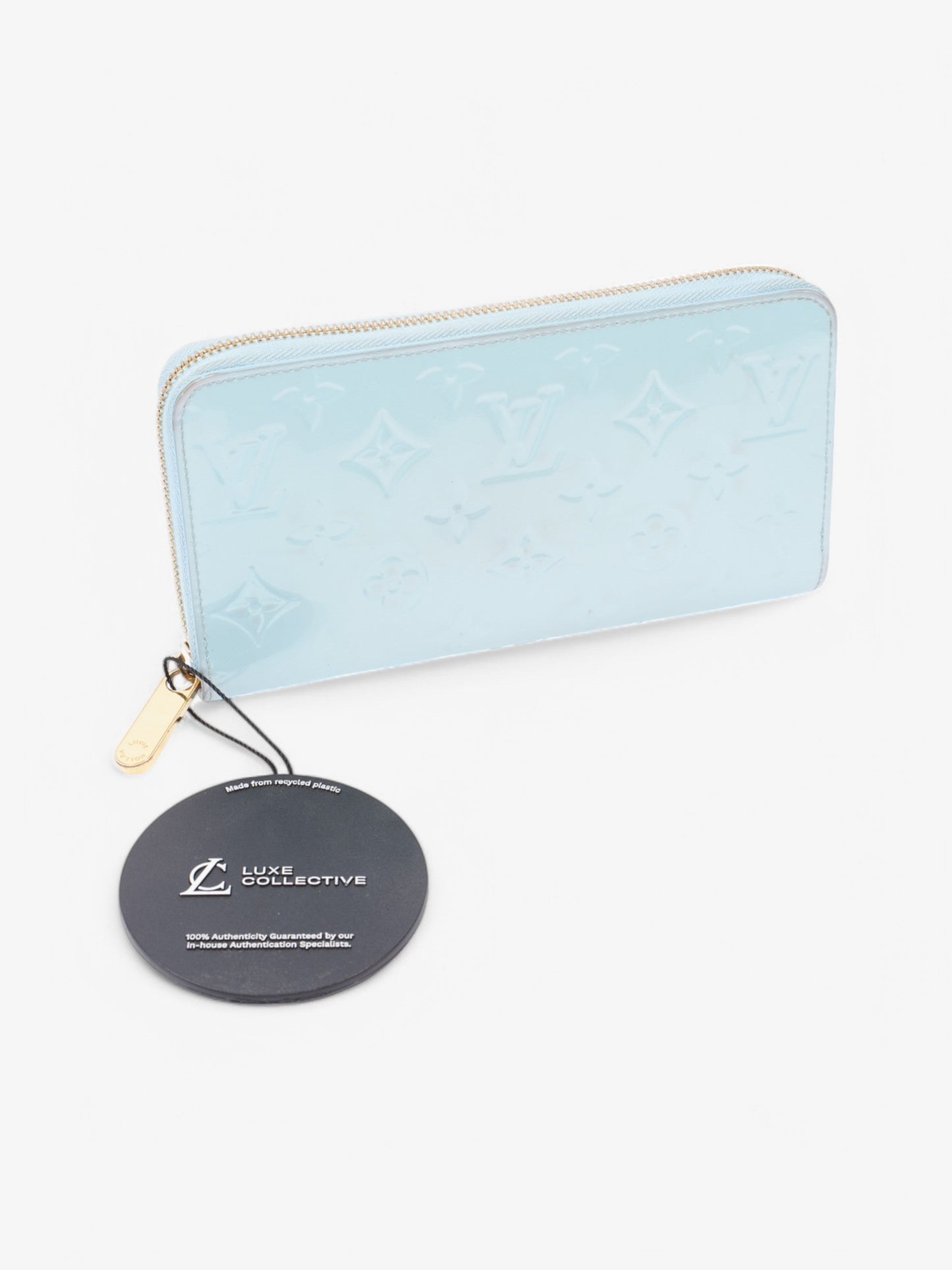 Louis Vuitton Zippy Wallet Baby Blue Vernis Leather