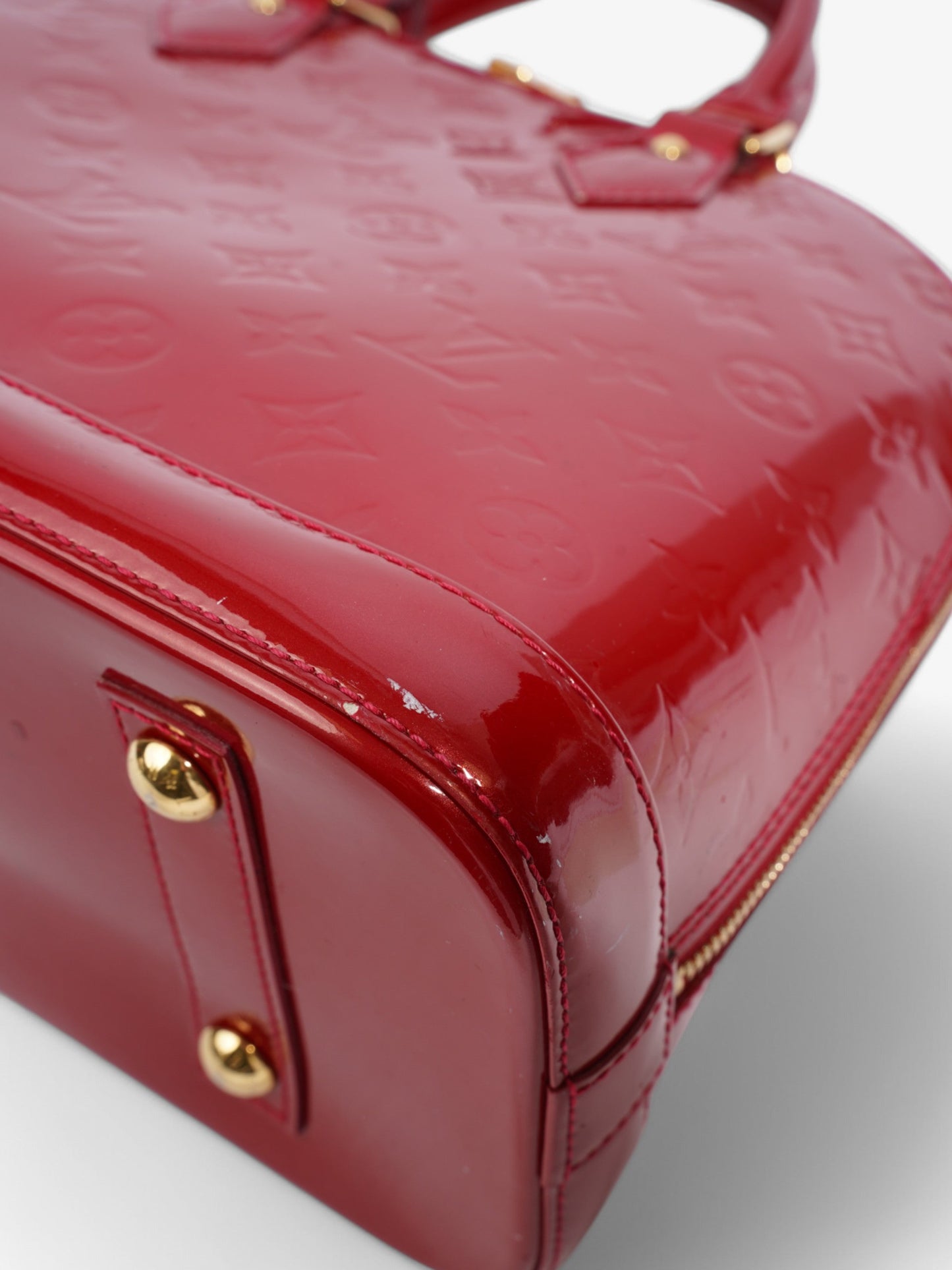 Louis Vuitton Alma Red Vernis Leather PM