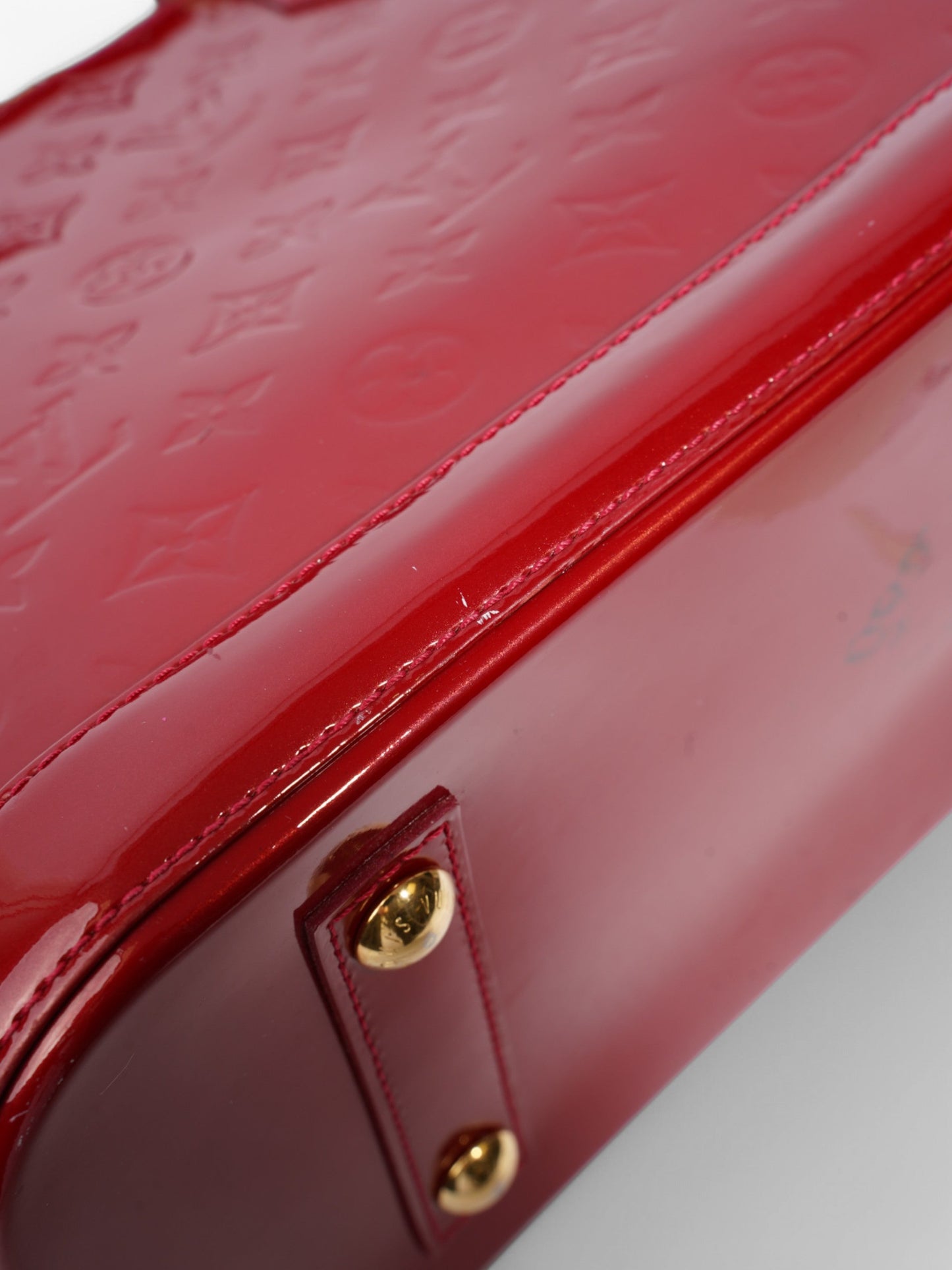 Louis Vuitton Alma Red Vernis Leather PM