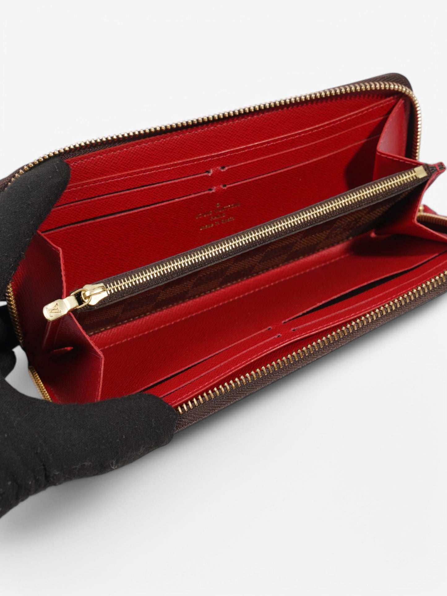 Louis Vuitton Clemence Wallet Damier Ebene Coated Canvas