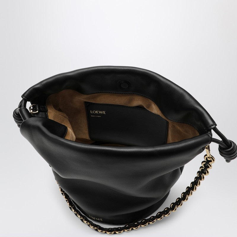 Loewe Flamenco Purse Bucket Bag Black Leather Women