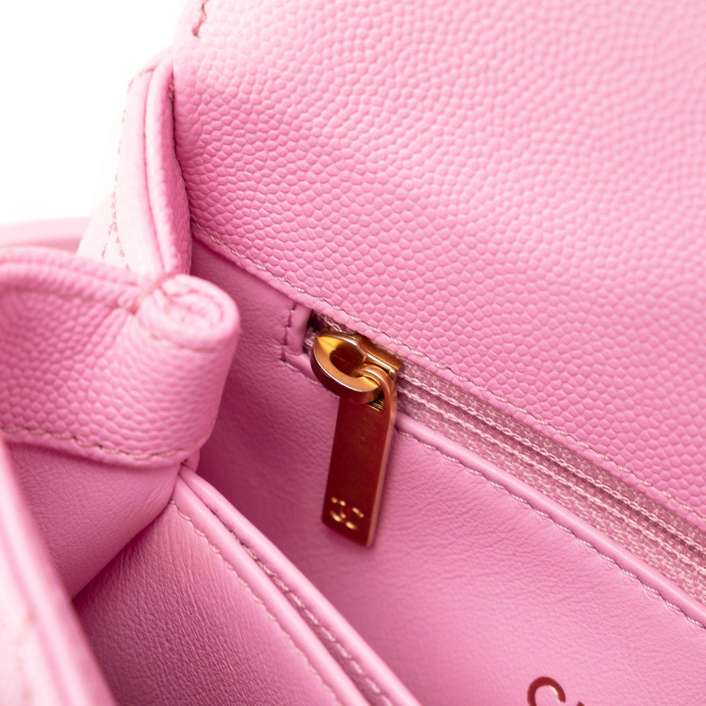 Chanel Coco Handle Mini Pink Caviar Gold