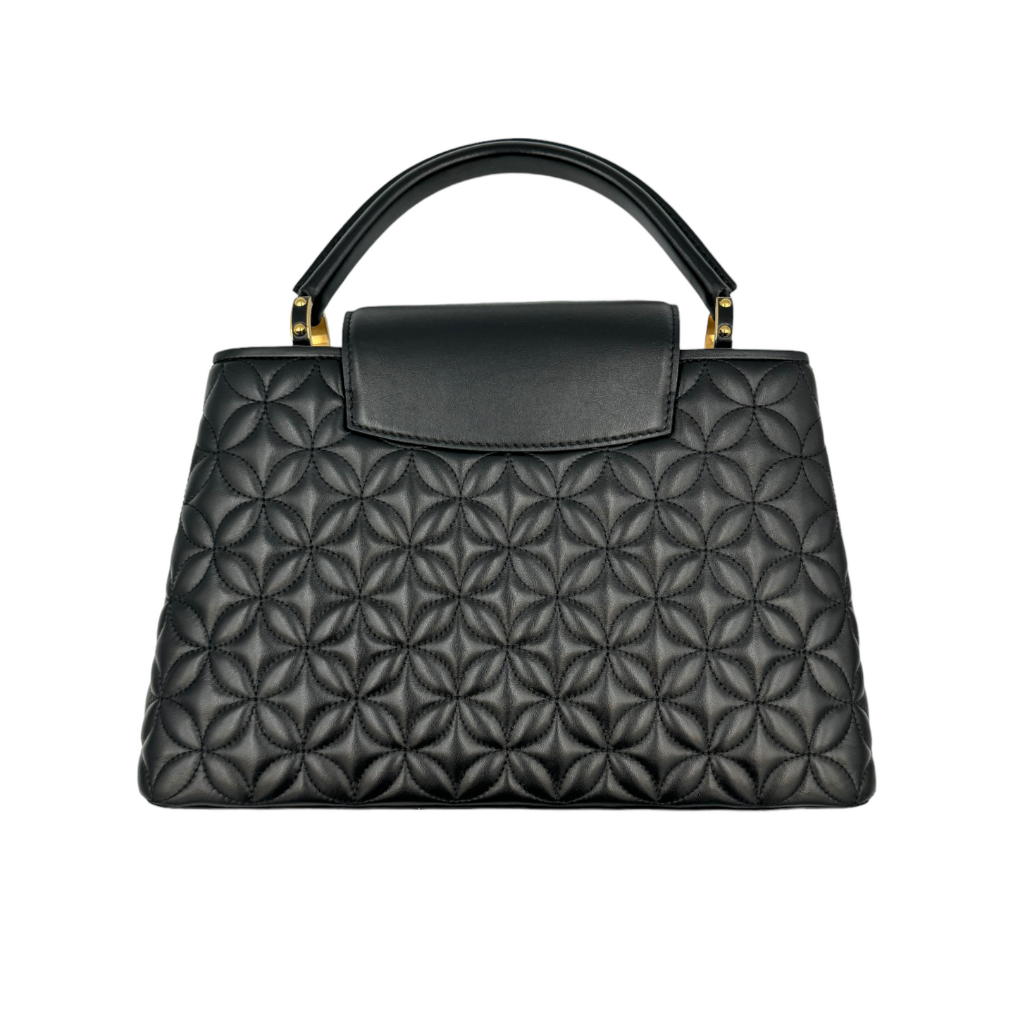 Louis Vuitton Capucines mm Blue Taurillon Silver