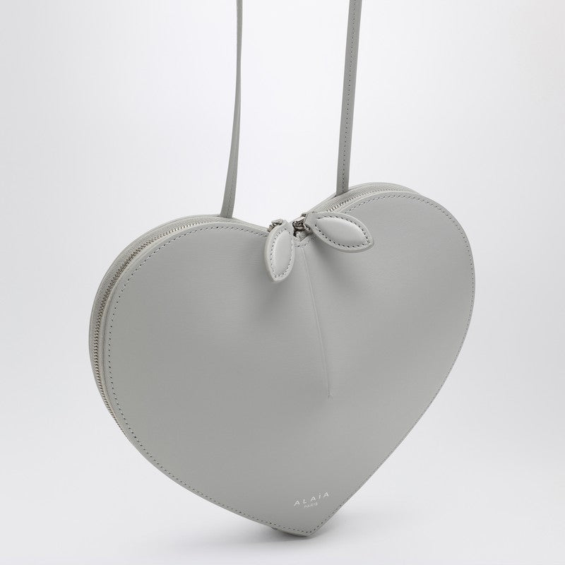 Alaia Le Coeur Pearl Grey Leather Bag Women