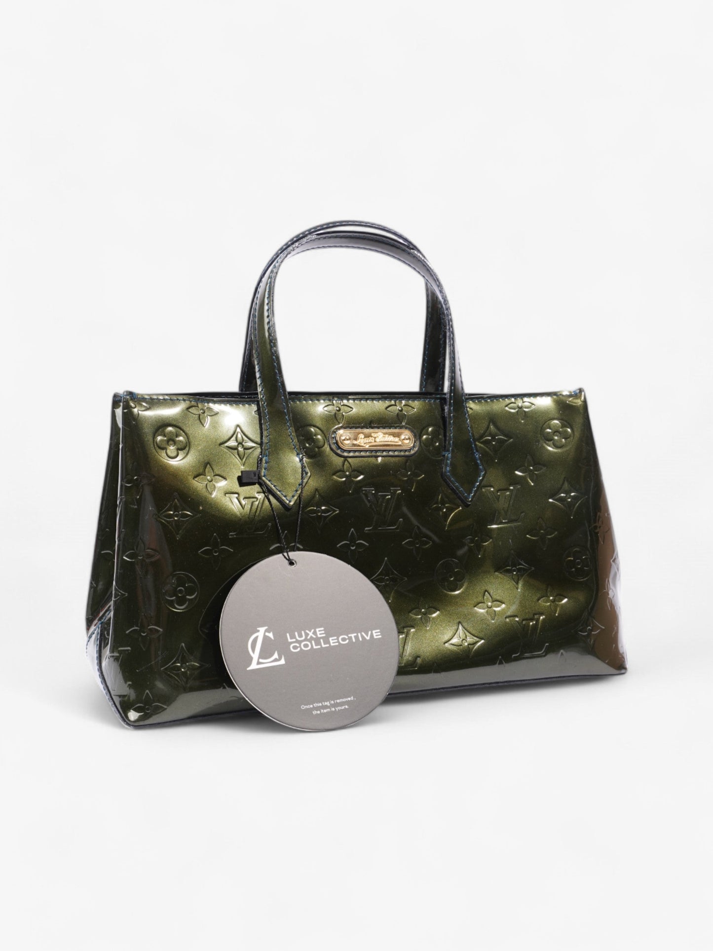 Louis Vuitton Wilshere Monogram Vernis / Dark Green Vernis Leather PM