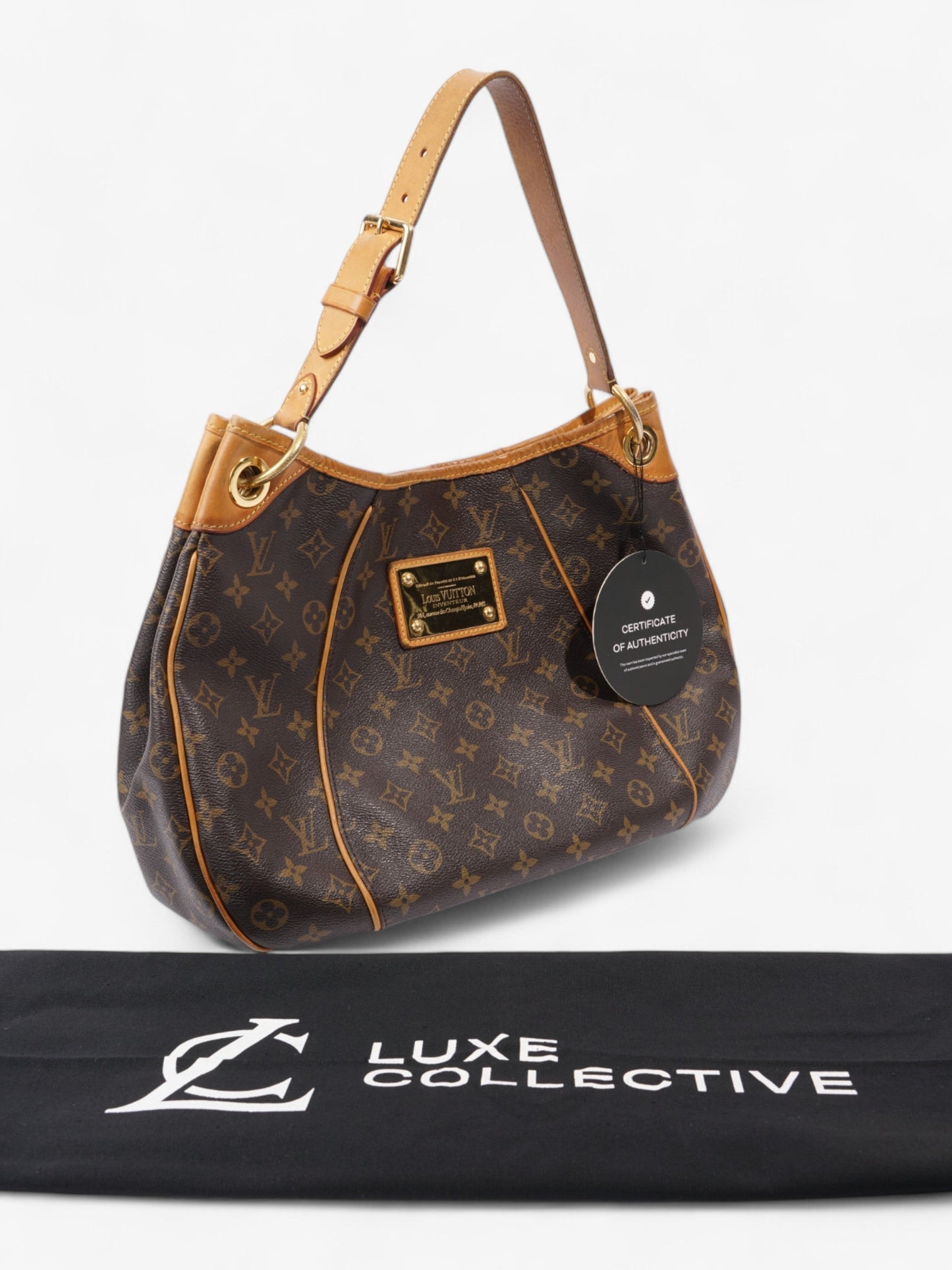 Louis Vuitton Galliera Monogram / Brown Coated Canvas PM