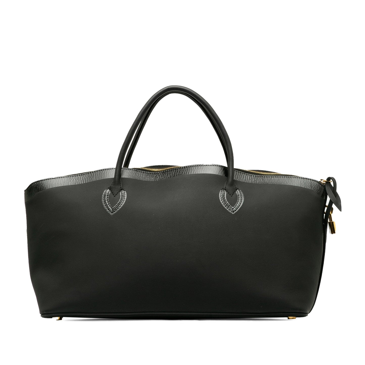 Black Louis Vuitton Cuir Obsession Lockit East-West Handbag