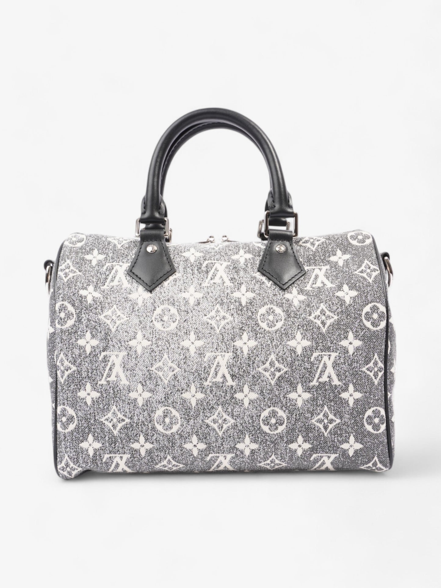 Louis Vuitton Speedy Bandouli猫re Black Monogram Denim 25