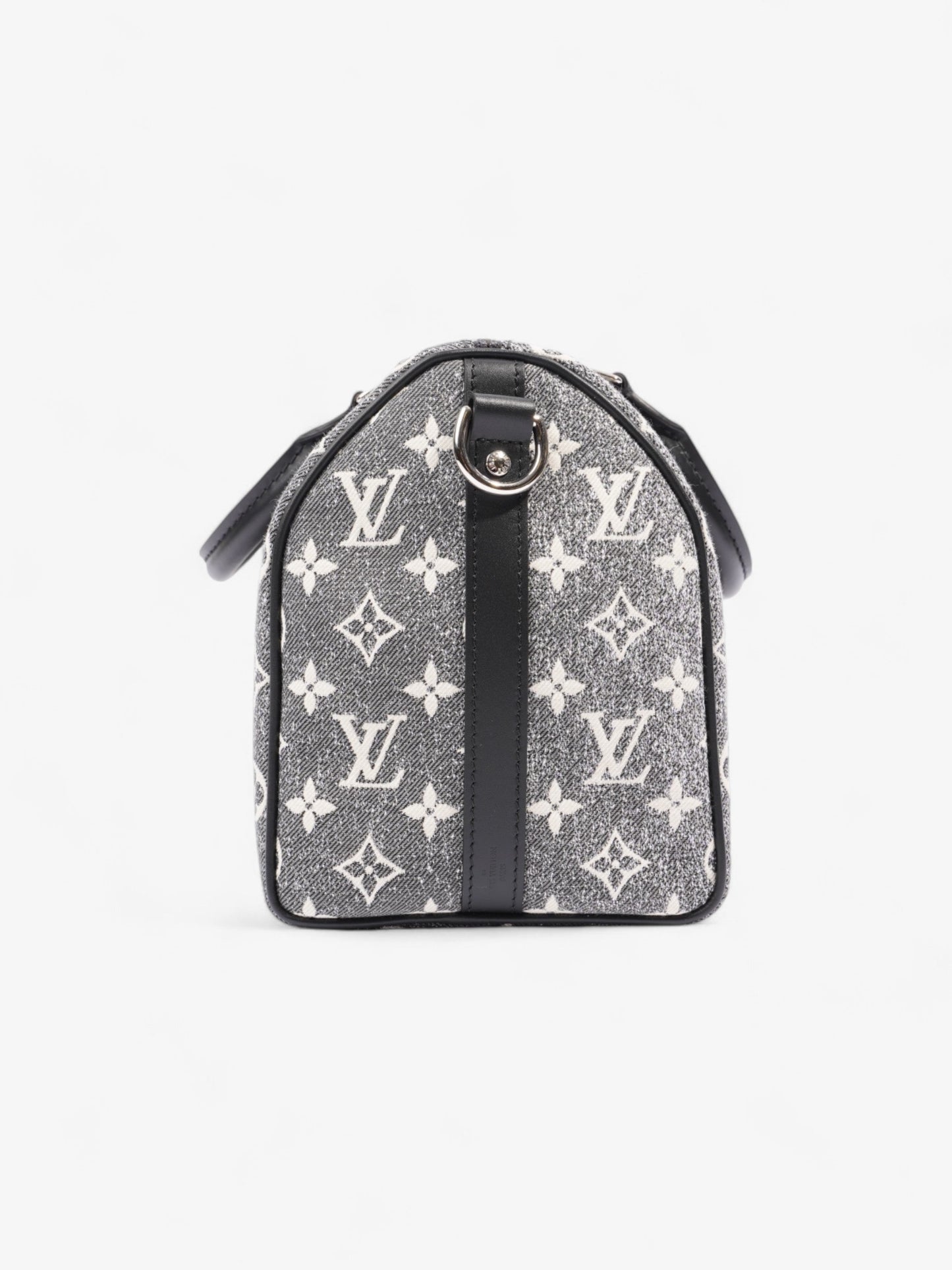 Louis Vuitton Speedy Bandouli猫re Black Monogram Denim 25