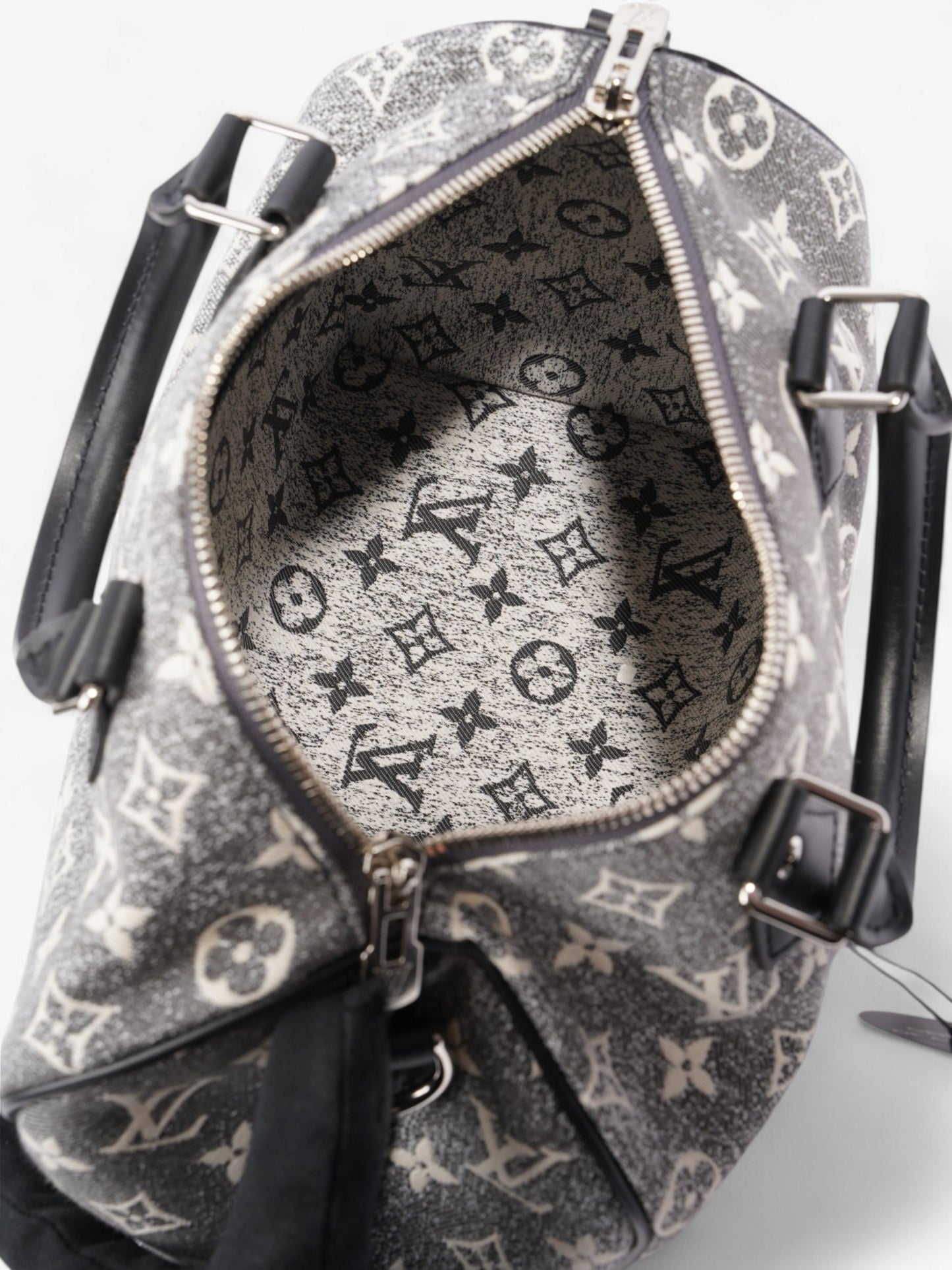 Louis Vuitton Speedy Bandouli猫re Black Monogram Denim 25