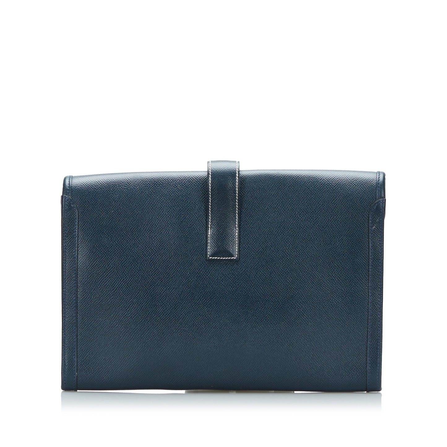 HermÃƒÆ’Ã‚Â¨s Jige PM Clutch Blue Leather
