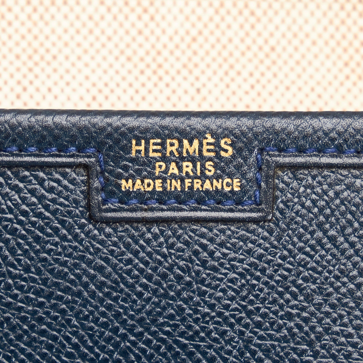 HermÃƒÆ’Ã‚Â¨s Jige PM Clutch Blue Leather
