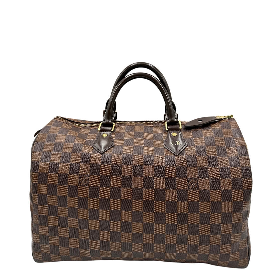 Speedy 35 Damier EbÃ¨ne LV personalizzato