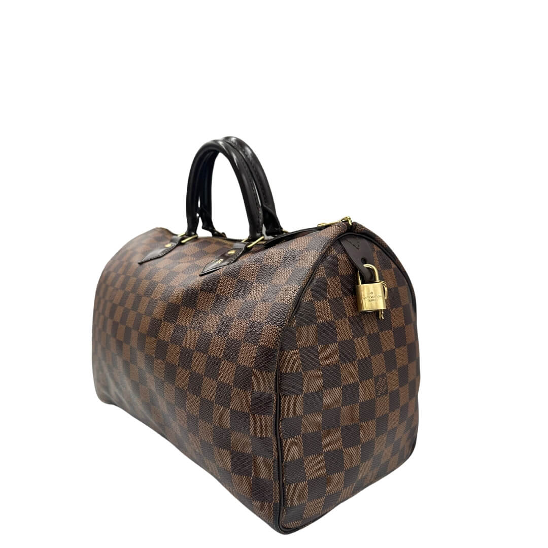 Speedy 35 Damier EbÃ¨ne LV personalizzato