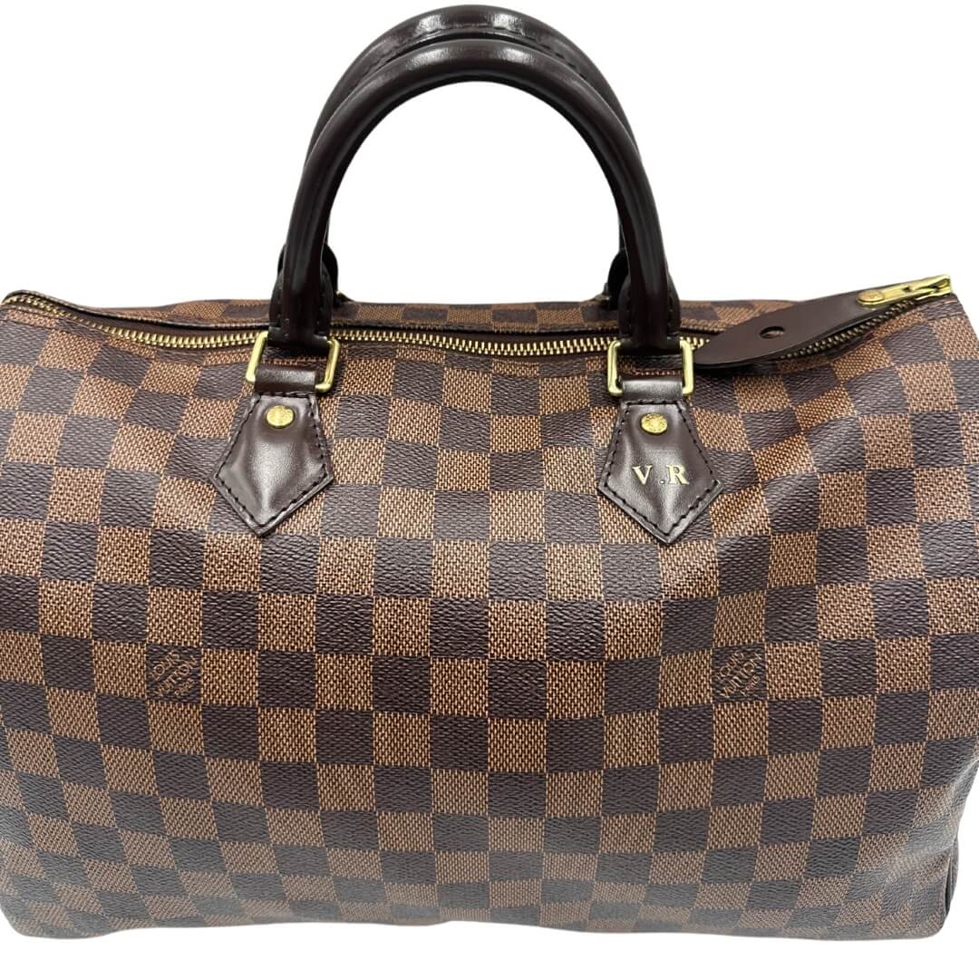 Speedy 35 Damier EbÃ¨ne LV personalizzato
