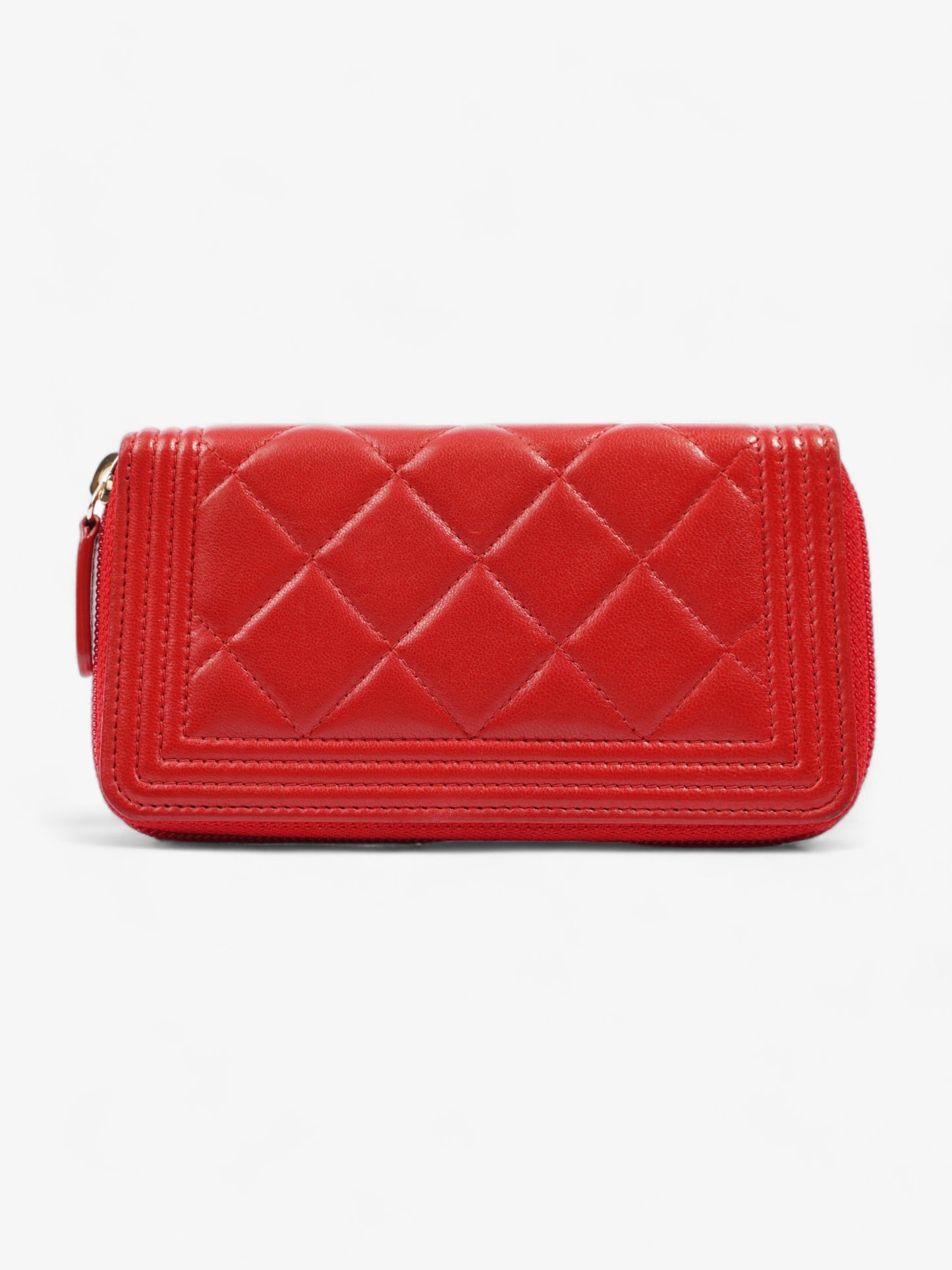 Chanel Coin Case Red Lambskin Leather