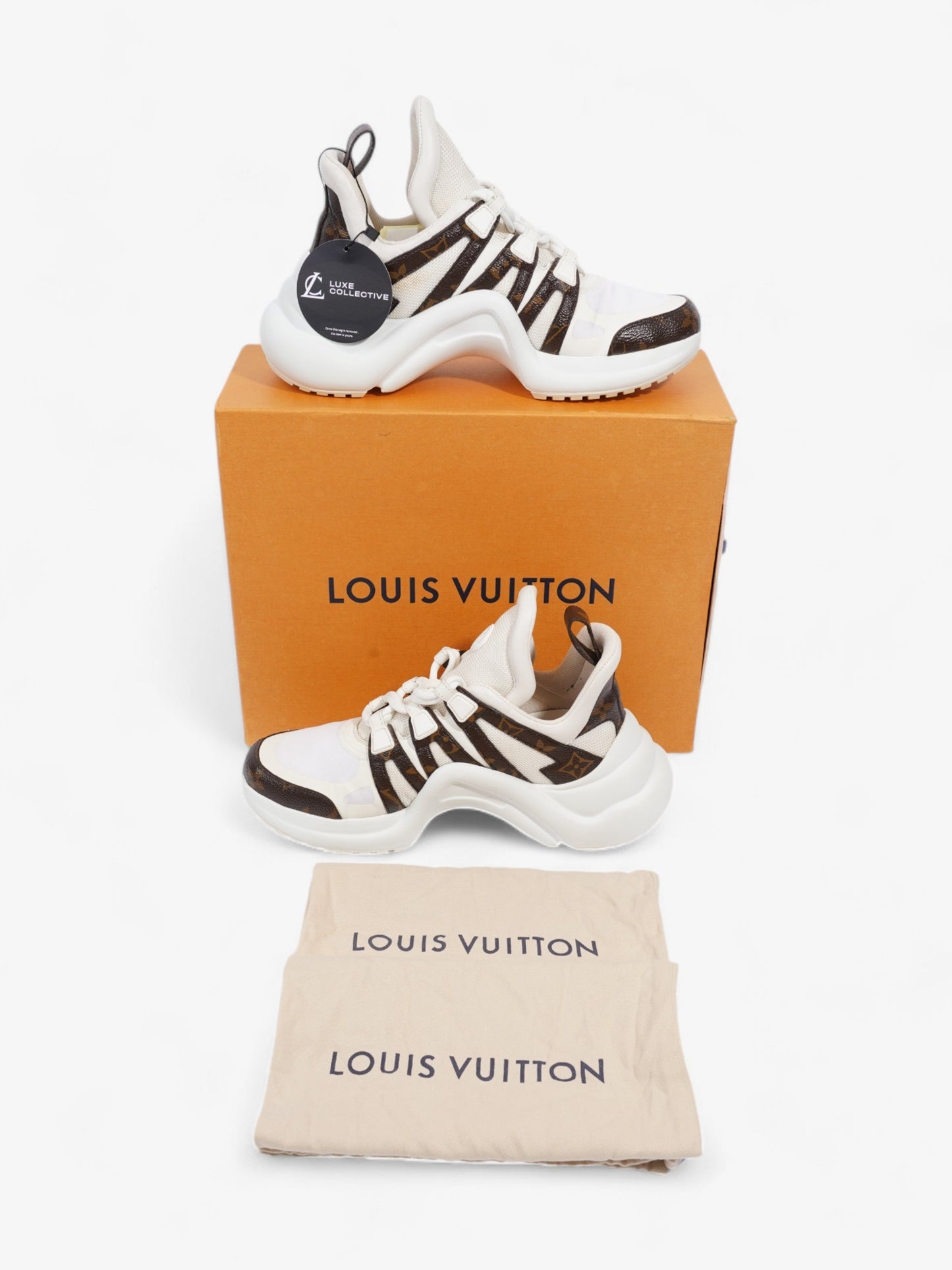 Louis Vuitton Archlight White  / Brown Monogram Mesh EU 39 UK 6