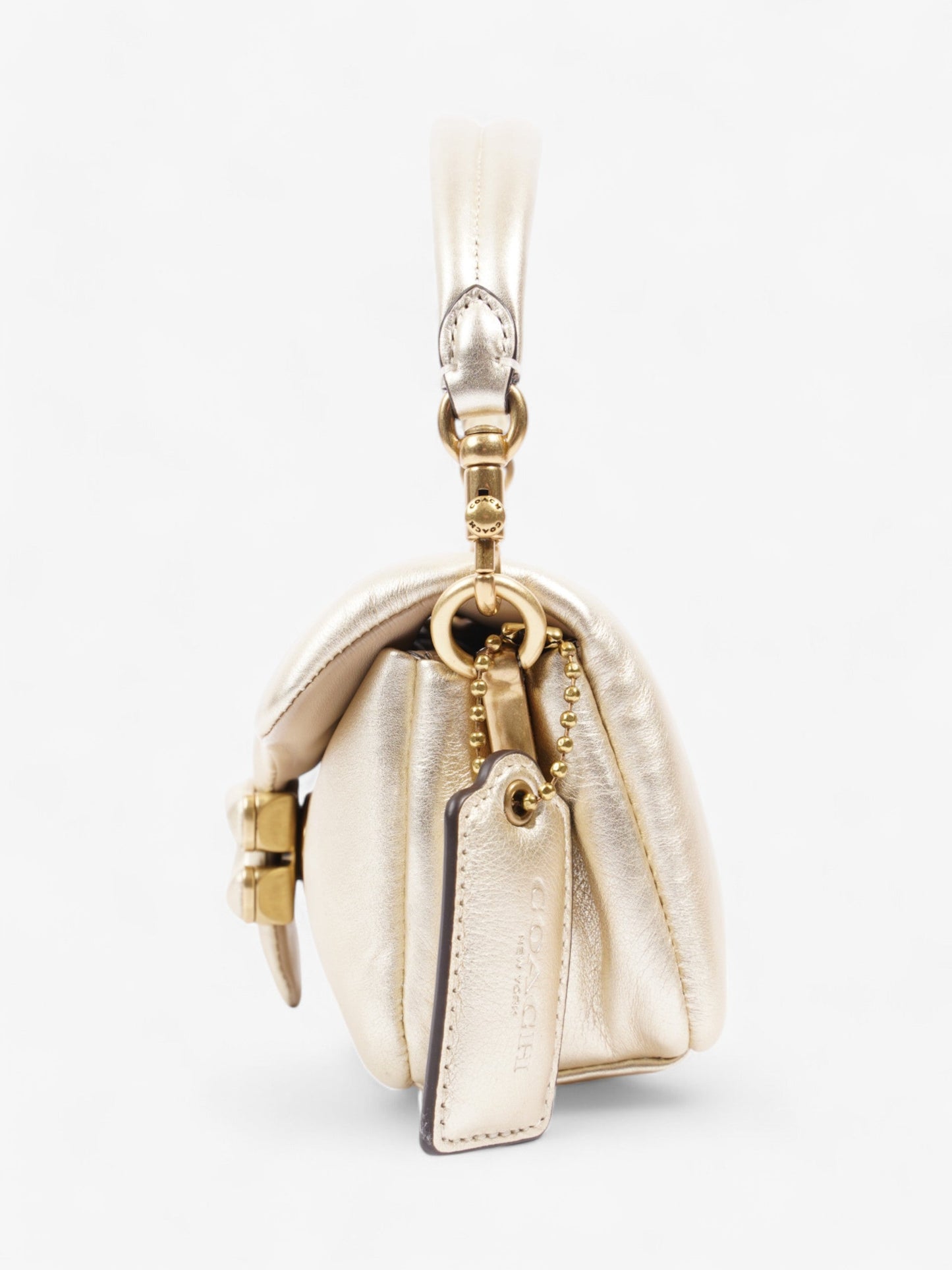 Coach Pillow Tabby Metallic Gold Nappa Leather 18