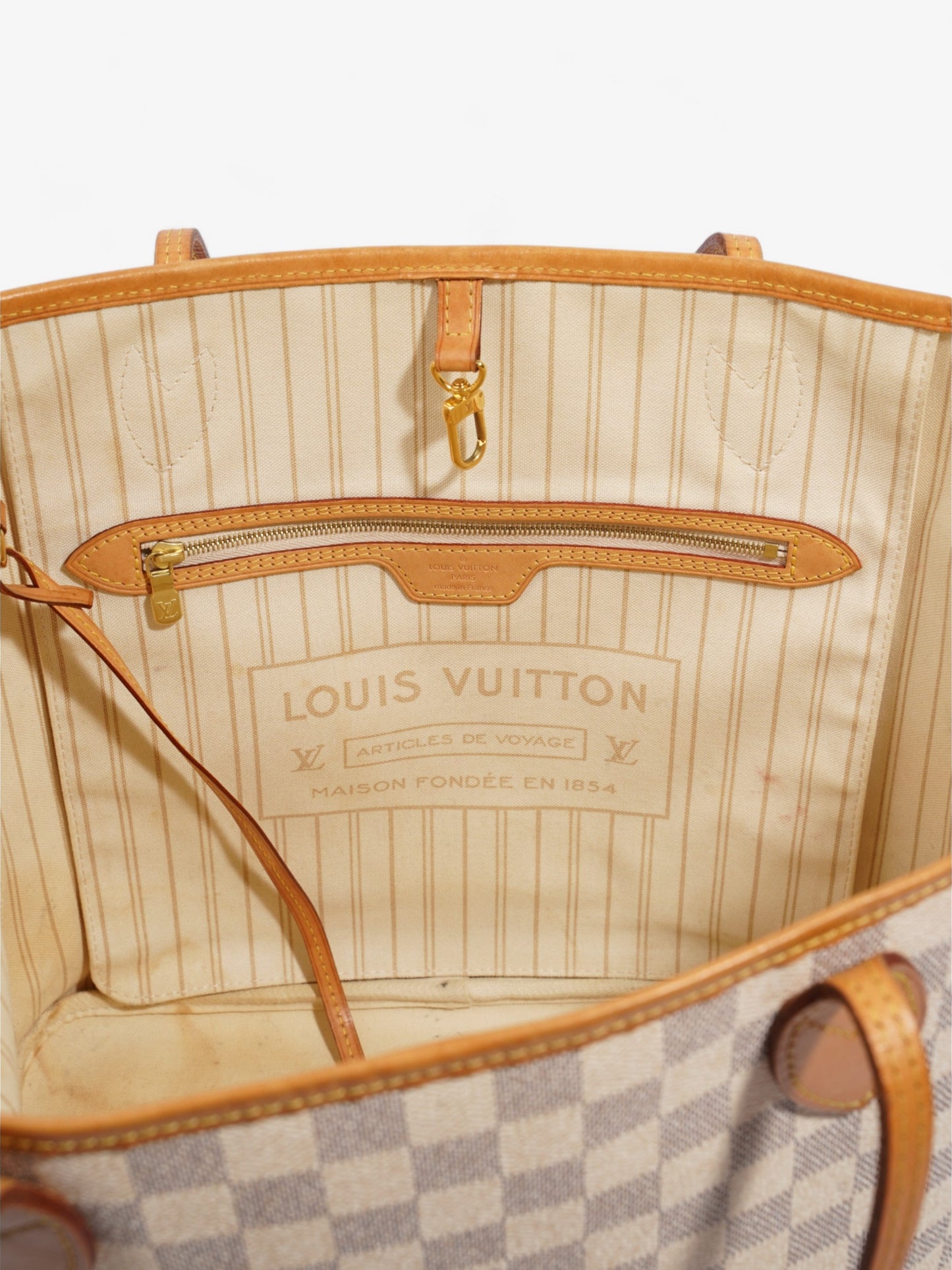 Louis Vuitton Neverfull Damier Azur Coated Canvas MM