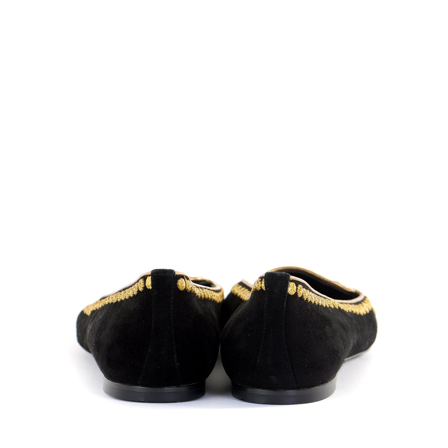 Flat Embroidered Smoking Slippers