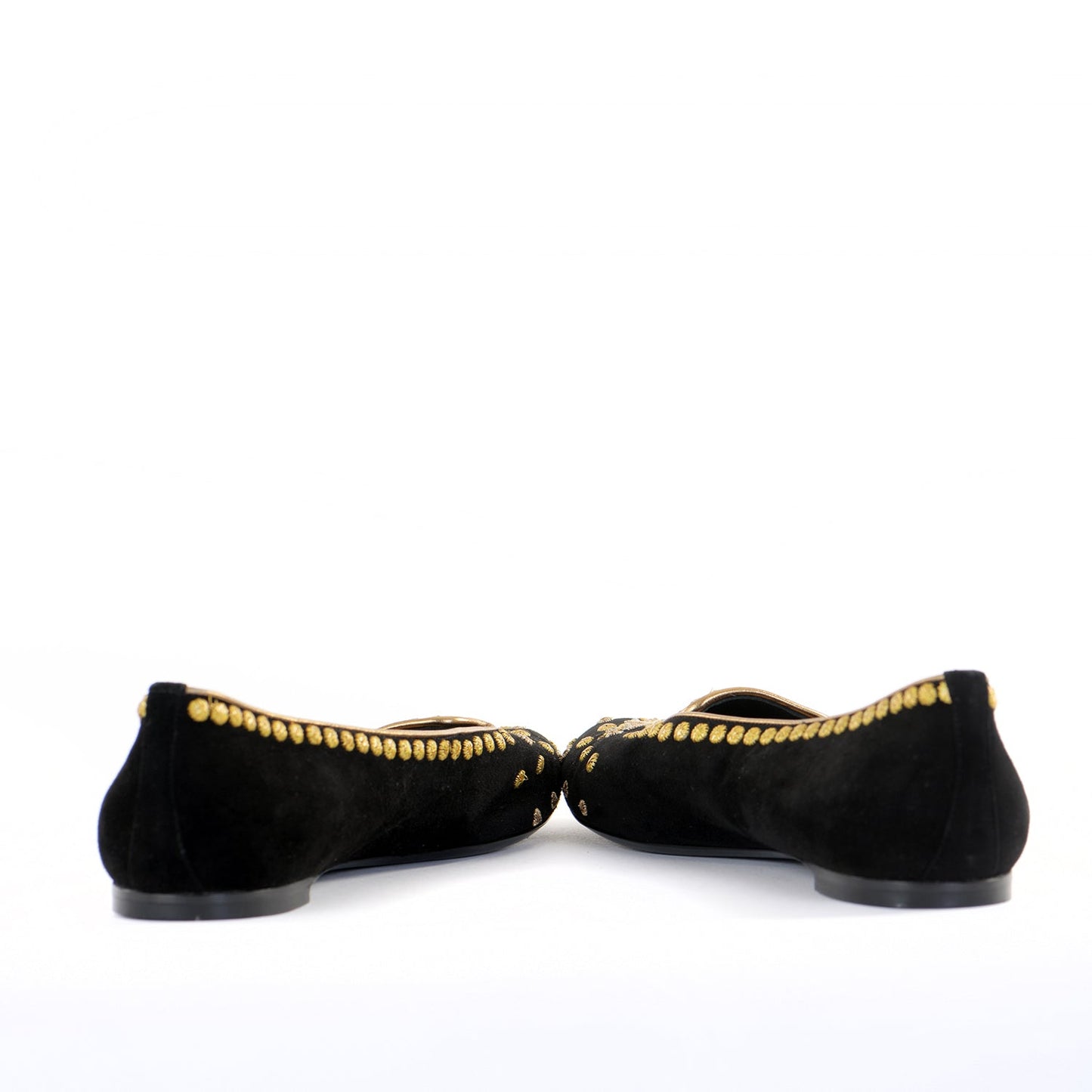 Flat Embroidered Smoking Slippers