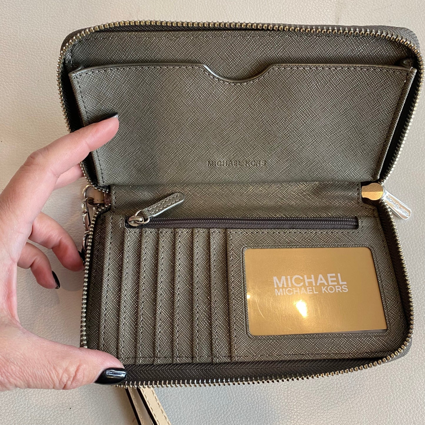 MICHAEL KORS Chrome Wallet NWOT