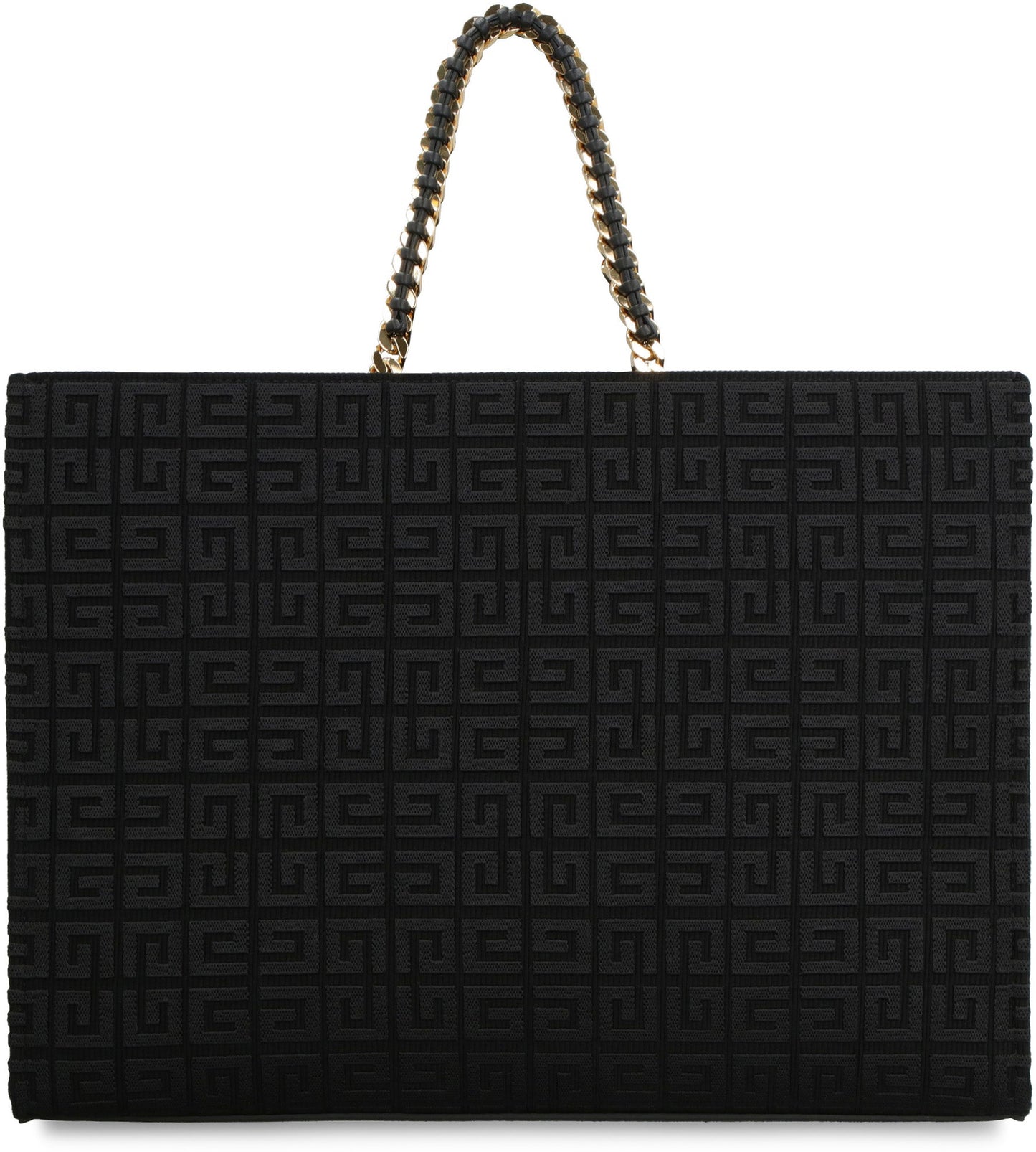 BLACK M TOTE MONOGRAM GOLD CHAIN