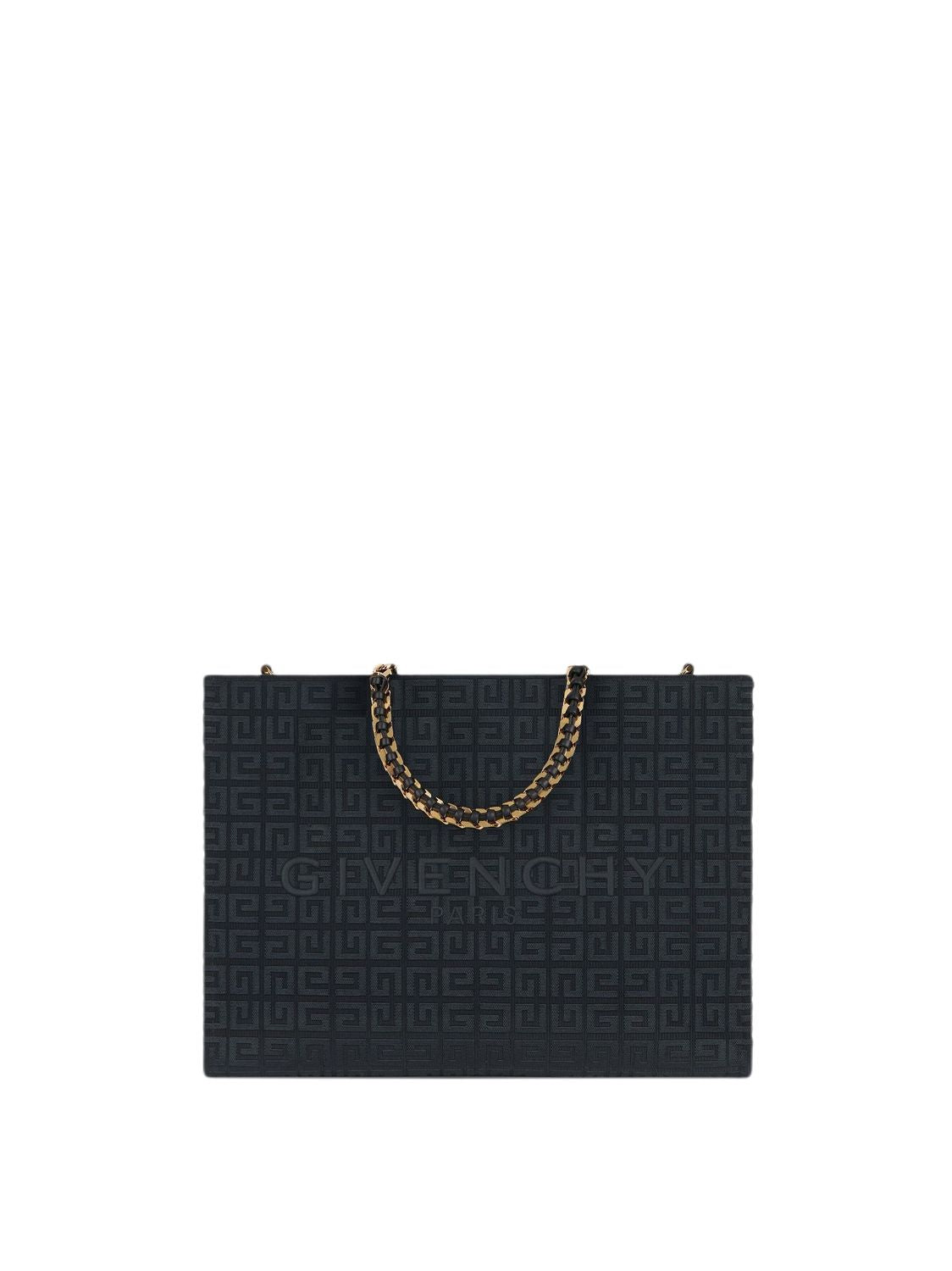 BLACK M TOTE MONOGRAM GOLD CHAIN