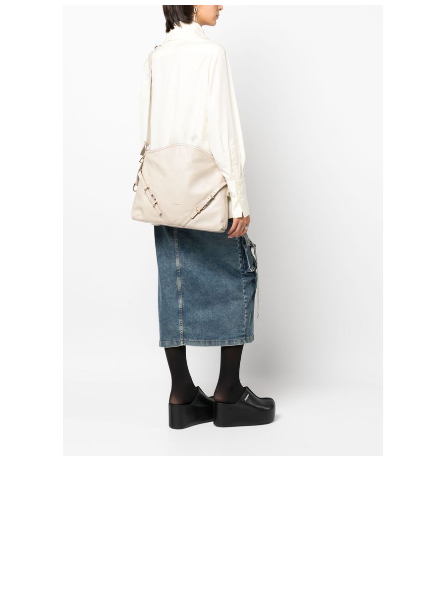 Shoulder Bag With Logo Buckle Detail