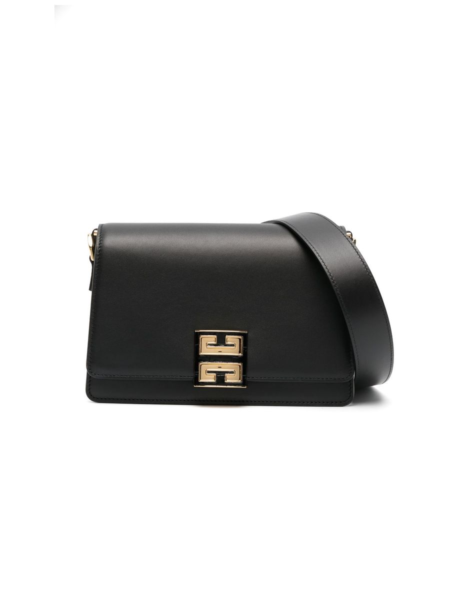 Logoplaque Leather Shoulder Bag