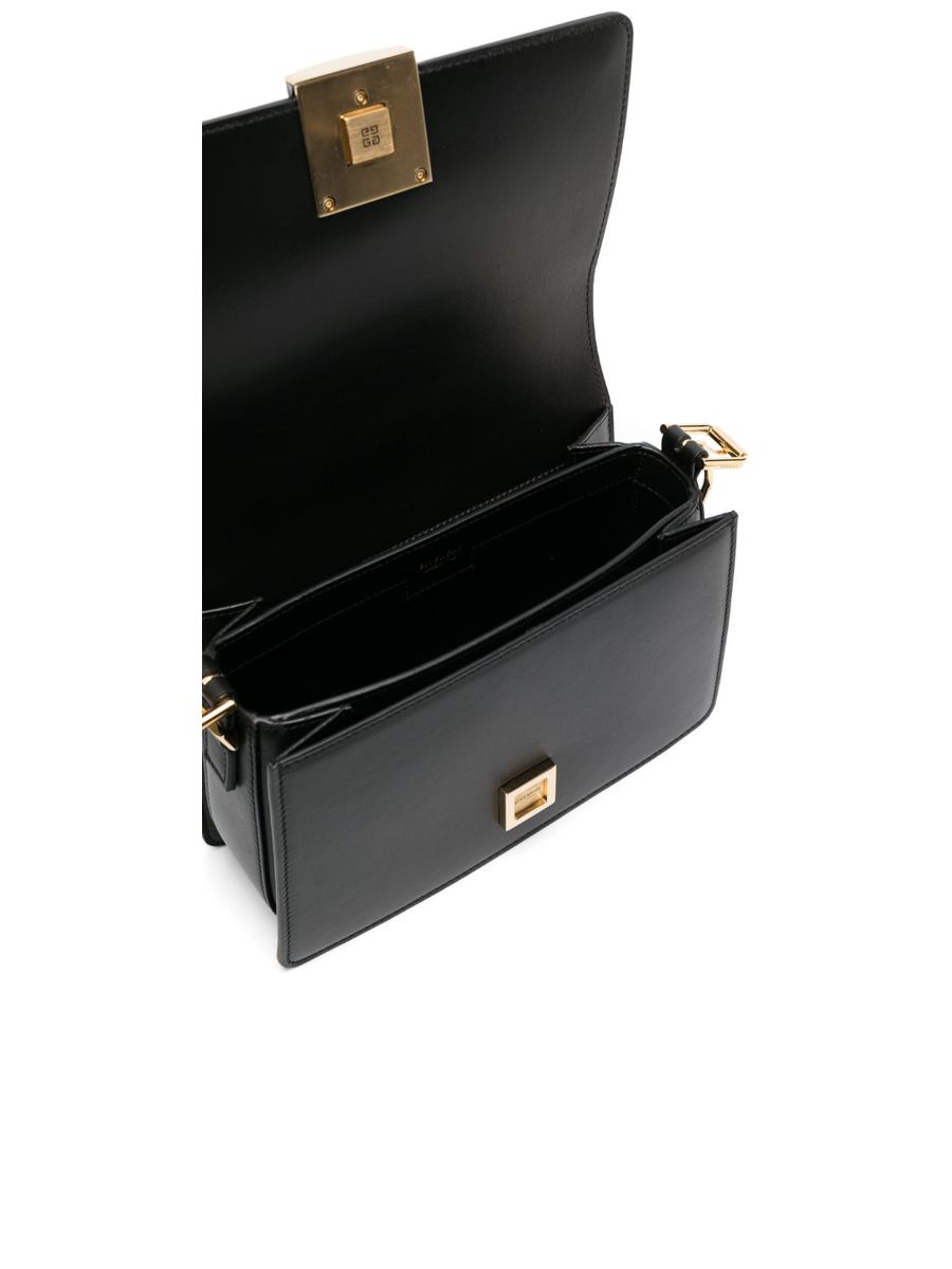 Logoplaque Leather Shoulder Bag