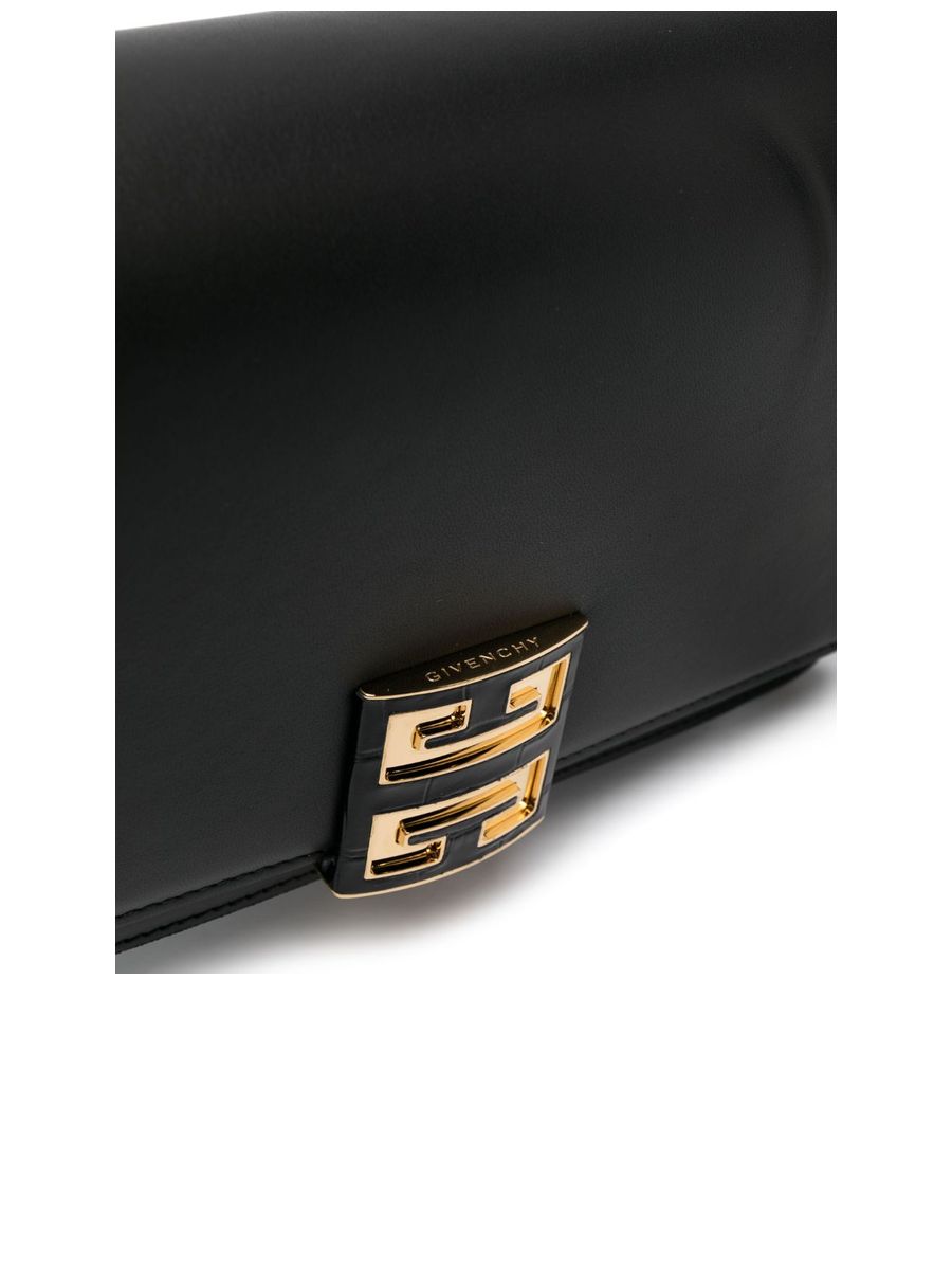 Logoplaque Leather Shoulder Bag