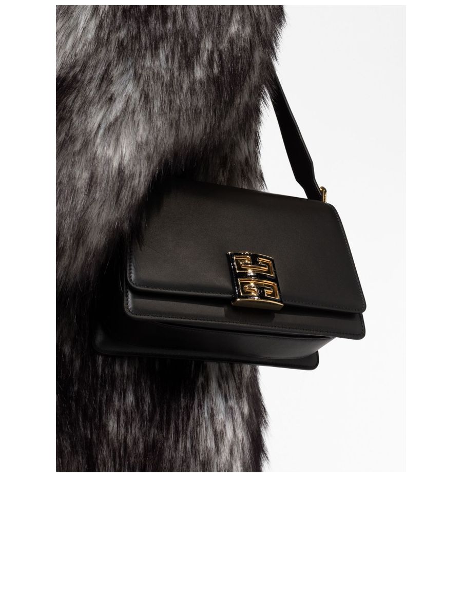 Logoplaque Leather Shoulder Bag