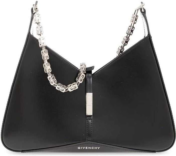 CUT OUT SMALL BLACK LEATHER BAG