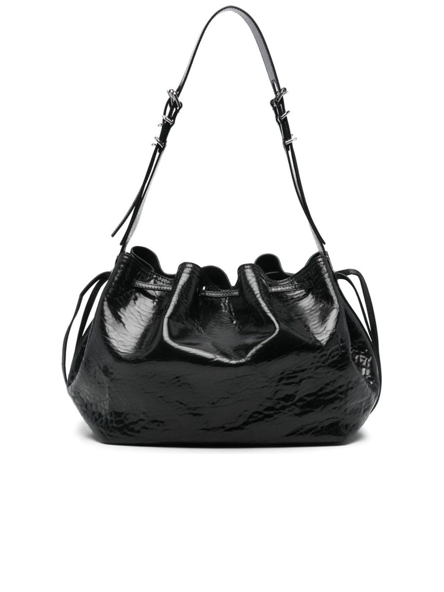 Patent Lambskin Shoulder Bag