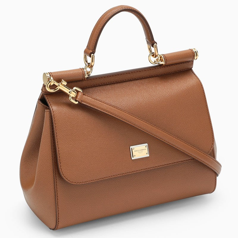 Dolce&Gabbana Large Caramel Sicily Hand Bag Women