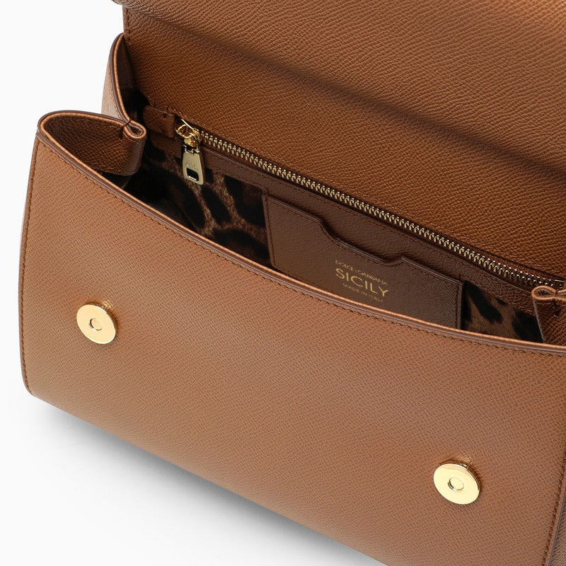 Dolce&Gabbana Large Caramel Sicily Hand Bag Women