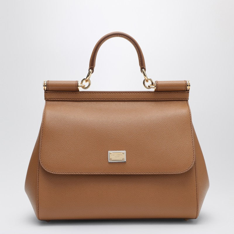 Dolce&Gabbana Large Caramel Sicily Hand Bag Women
