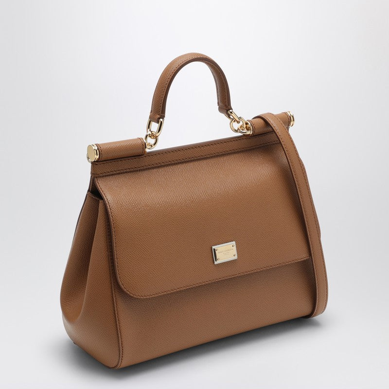 Dolce&Gabbana Large Caramel Sicily Hand Bag Women