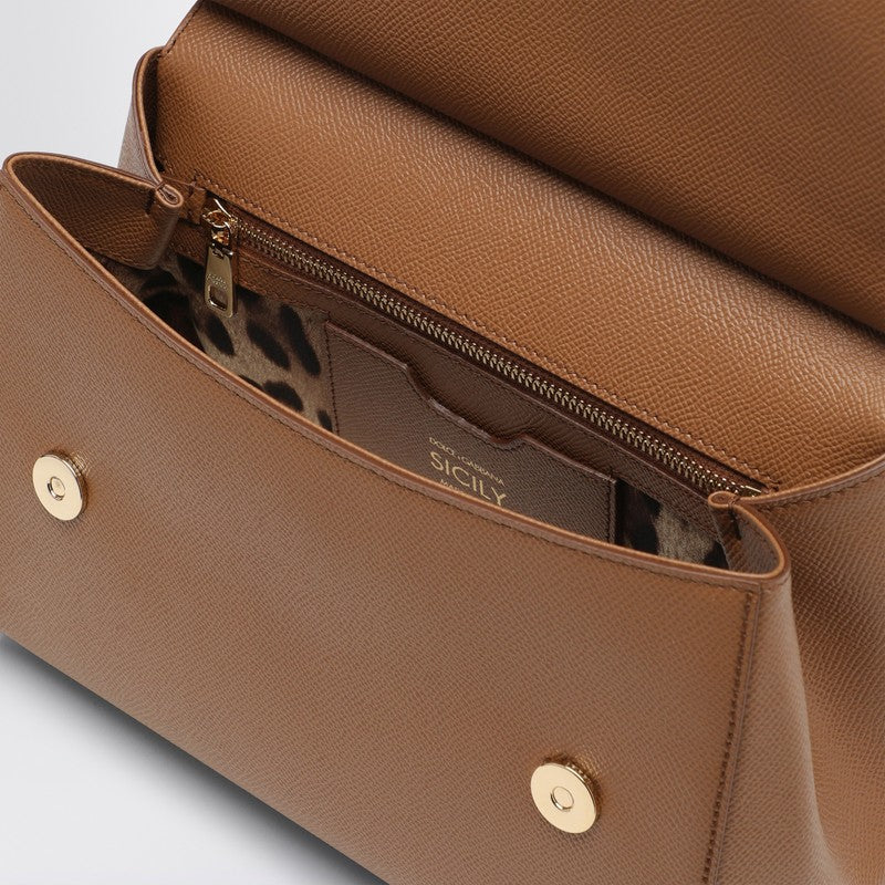Dolce&Gabbana Large Caramel Sicily Hand Bag Women