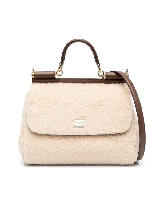 Medium Sicily Shearling Tote Bag