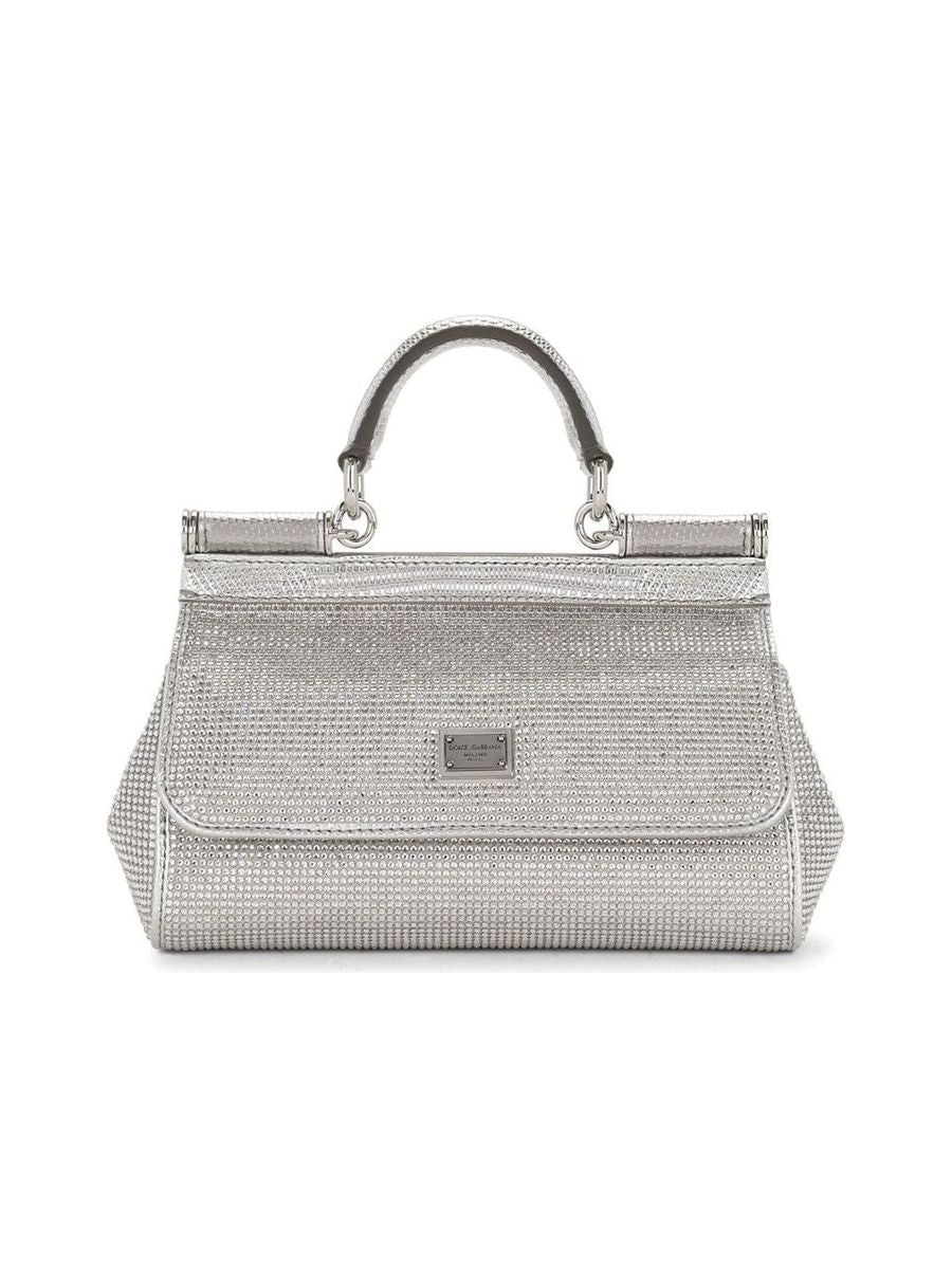 Embellished Silk Satin Handbag