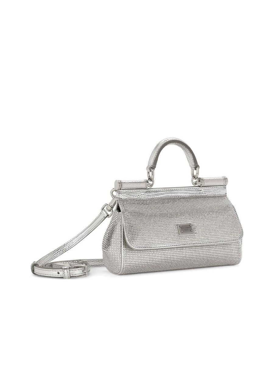 Embellished Silk Satin Handbag