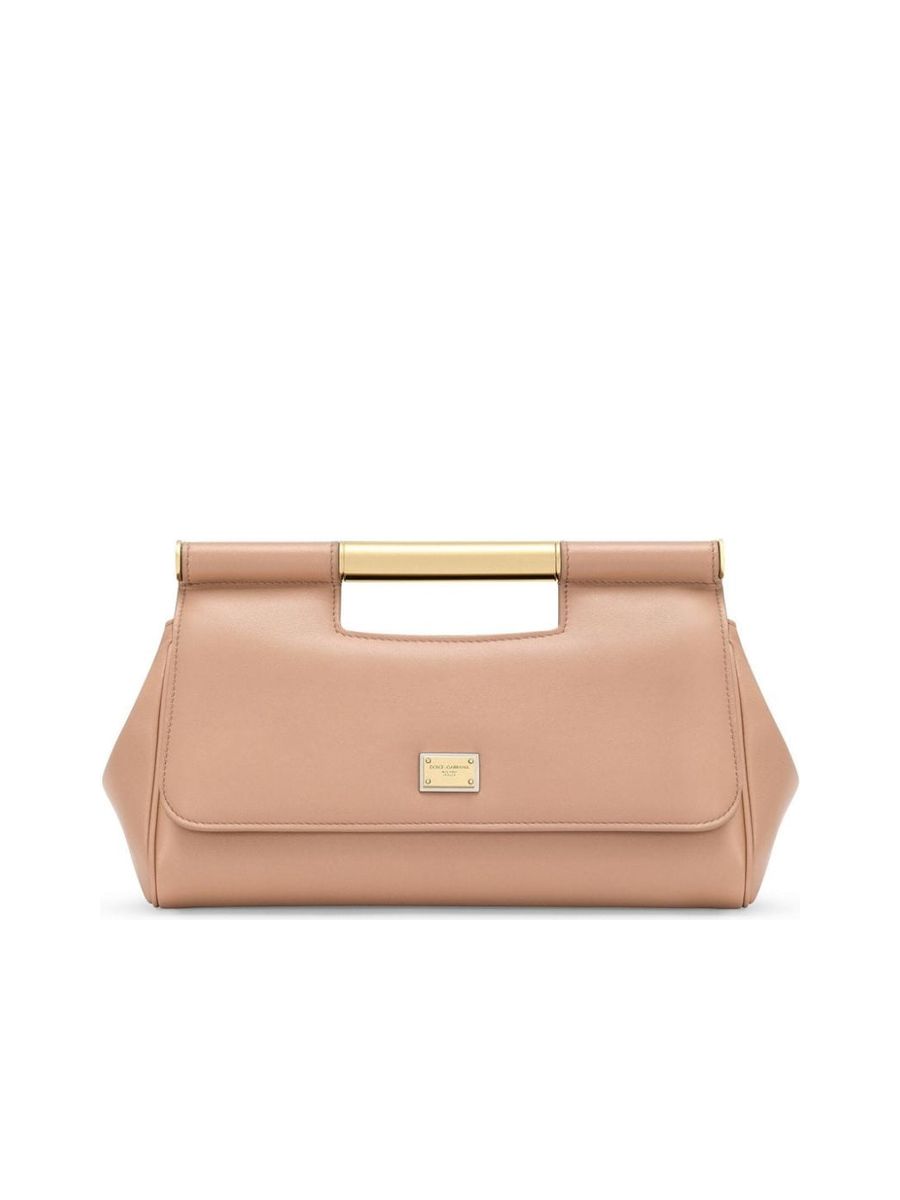 Single Metallic Top Handle Clutch