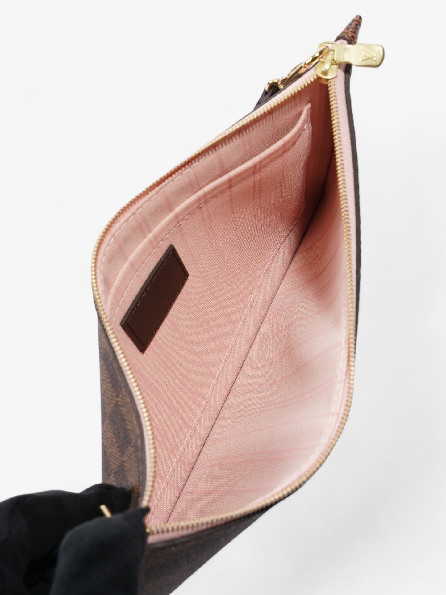 Louis Vuitton Neverful Pochette Damier Ebene Coated Canvas