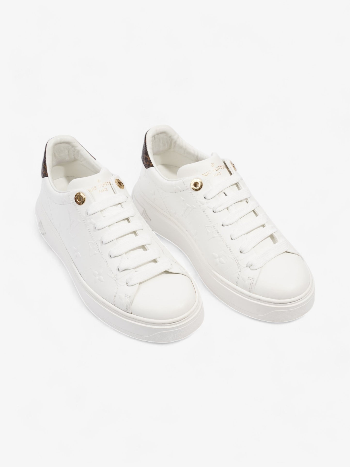 Louis Vuitton Time Out Sneakers White  / Monogram Leather EU 37 UK 4