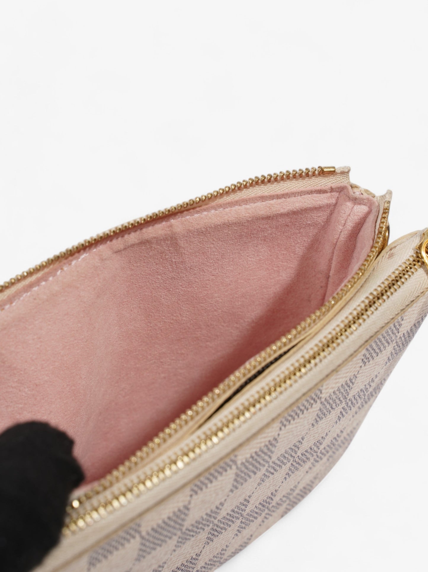 Louis Vuitton Pochette Double Zip Damier Azur Coated Canvas