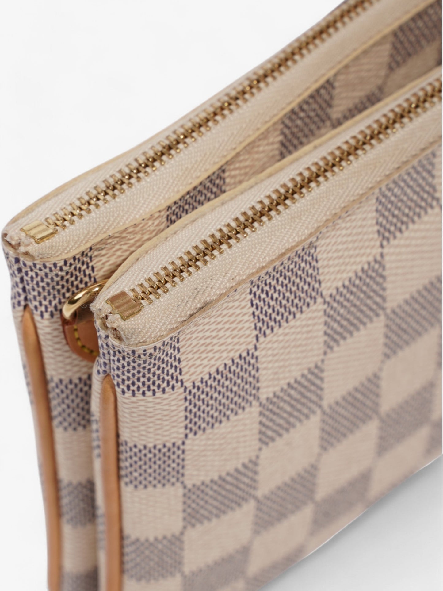 Louis Vuitton Pochette Double Zip Damier Azur Coated Canvas